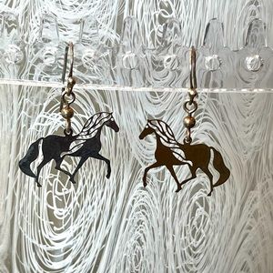 Vintage horse earrings